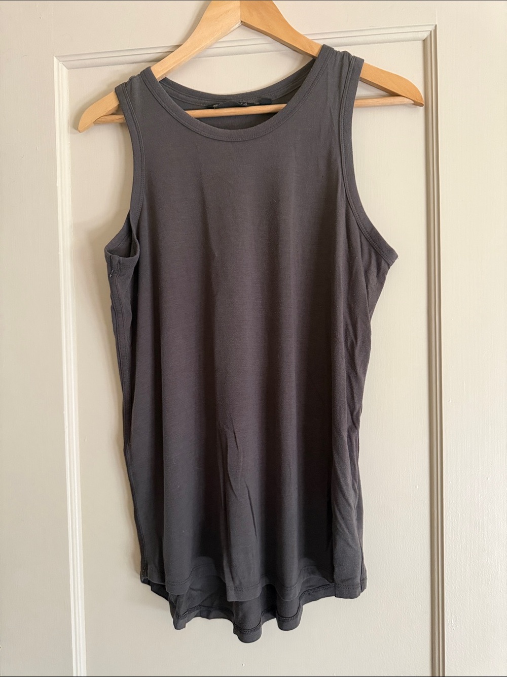 Athleta Dark Charcoal Scoop-Neck Athletic Tank